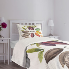 Exotic Food Colorful Design Bedspread Set