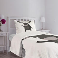 Happy Donkey with a Smile Bedspread Set