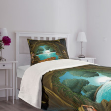 Young Explorers in a Cave Bedspread Set