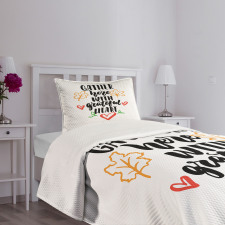 Autumn Season Maple Leaves Bedspread Set