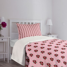 Pastel Berries Pattern Bedspread Set