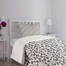 Monochrome and Botanical Bedspread Set