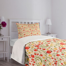 Nostalgic Harvest Blooms Bedspread Set