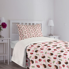 Watermelon Ice Cream Cocktail Bedspread Set