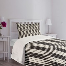 Geometric Line Composition Bedspread Set