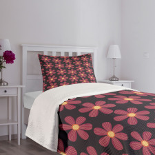 Doodle Botanical Elements Bedspread Set