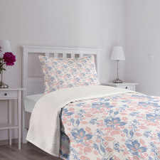 Foliage Leaves and Petals Bedspread Set