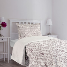 Retro Leaves and Branches Bedspread Set