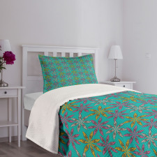 Colorful Abstract Petals Bedspread Set