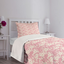 Floral Feminine Pattern Leaf Bedspread Set