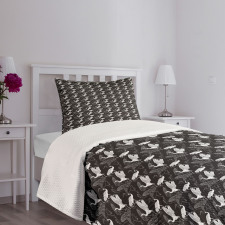 Bird Pattern Bedspread Set