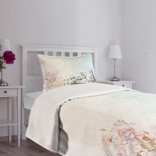 Street Antique Buildings Bedspread Set