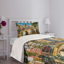 Old Bridge over a Canal Bedspread Set