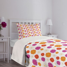 Vibrant Color Blossoms Bedspread Set