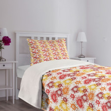 Vintage Floral Artwork Bedspread Set