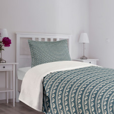 Retro Seashell Shape Zigzag Bedspread Set