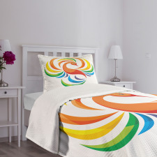 Rainbow Toned Bird Bedspread Set