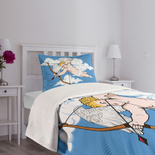 Little Cupid with Arrow Bedspread Set