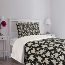 Vintage Style Blossom Design Bedspread Set