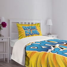 Comic Book Style Bedspread Set