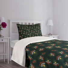 Night at Woodland Insects Bedspread Set