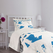 Country Map and the Flag Bedspread Set