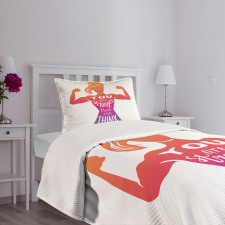Fitness Strong Woman Bedspread Set