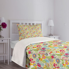 Nursery Bird and Flowers Bedspread Set