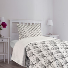 Tiribal Greyscale Pattern Bedspread Set