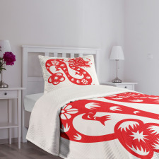 Japanese Art Dragon Bedspread Set