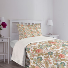 Pastel Vintage Flora Petals Bedspread Set