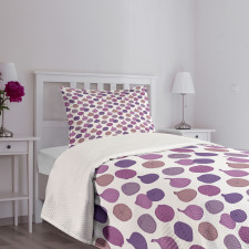 Purple Tones Figs Fruit Art Bedspread Set