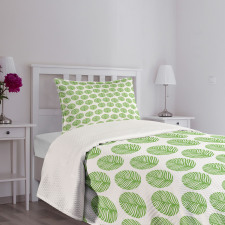 Green Spring Leaf Bedspread Set