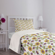 Spring Season Nature Growth Bedspread Set