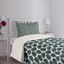 Modern Art Tropical Foliage Bedspread Set