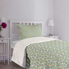 Pastel Overlapping Ovals Bedspread Set