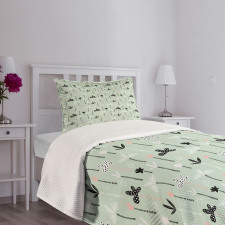 Exotic Hawaiian Palm Trees Bedspread Set