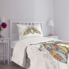 Flower Petals Gothic Bedspread Set