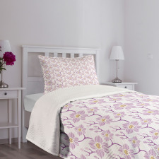 Soft Tone Flowers Romantic Bedspread Set