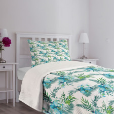 Floral Watercolor Nature Bedspread Set