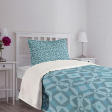 Geometric Vintage Lattice Grid Bedspread Set