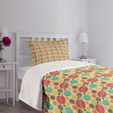 Sketchy Big Small Spots Bedspread Set