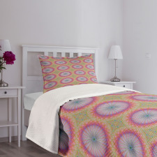 Blended Color Fractal Motif Bedspread Set