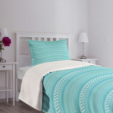 Aquatic Colored Shapes Bedspread Set