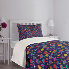 Sixties Inspired Retro Colors Bedspread Set