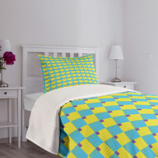 Geometric Rhombus Pattern Bedspread Set