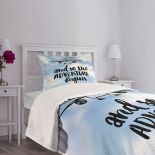 Hand Lettering Design Ink Art Bedspread Set