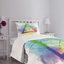 Rainbow Triangles Bedspread Set