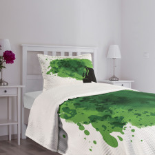 Tree Bushes Green Hair Bedspread Set