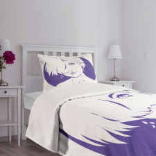 Monochrome Woman Bedspread Set